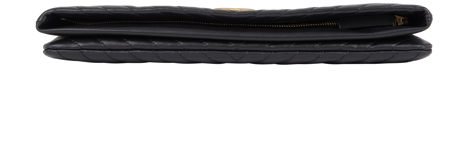 Fold Chevron Clutch, &pound;950, Handbags, Black, Leather, Top view